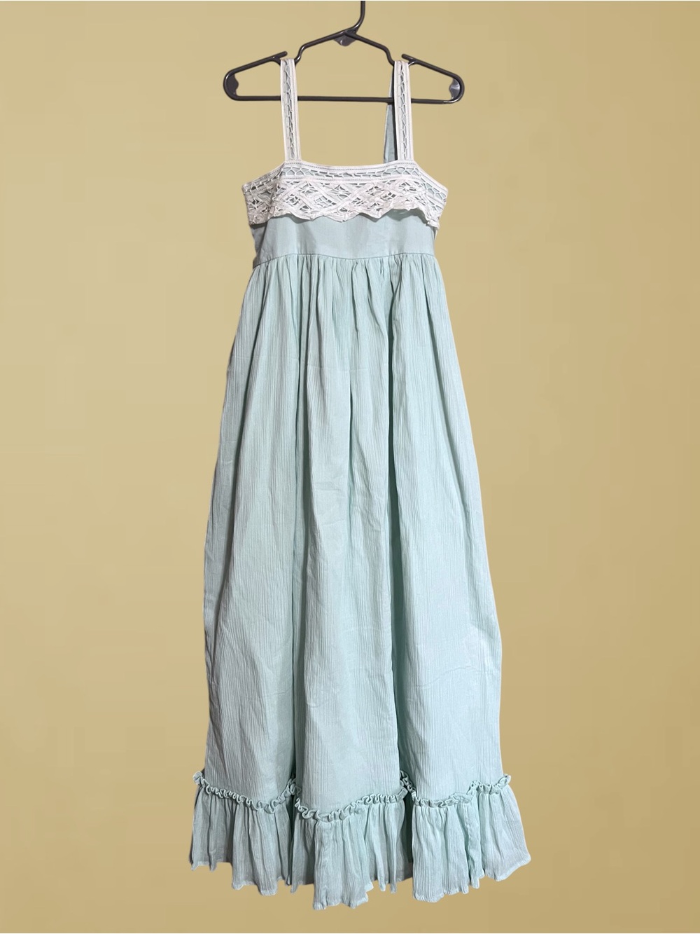 NWT Well Dressed Wolf Light Blue Cotton Maxi Dress Sz 8